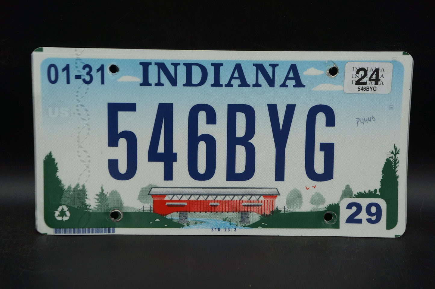 2024 Indiana RED BRIDGE Graphic License Plate