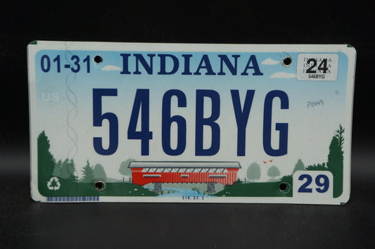 2024 Indiana RED BRIDGE Graphic License Plate
