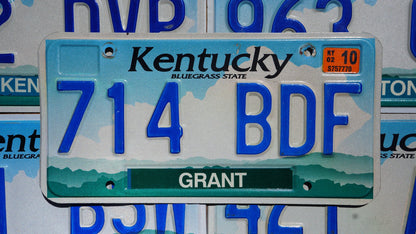 One or More - KENTUCKY Bluegrass State White Cloud Green Mountains License Plate