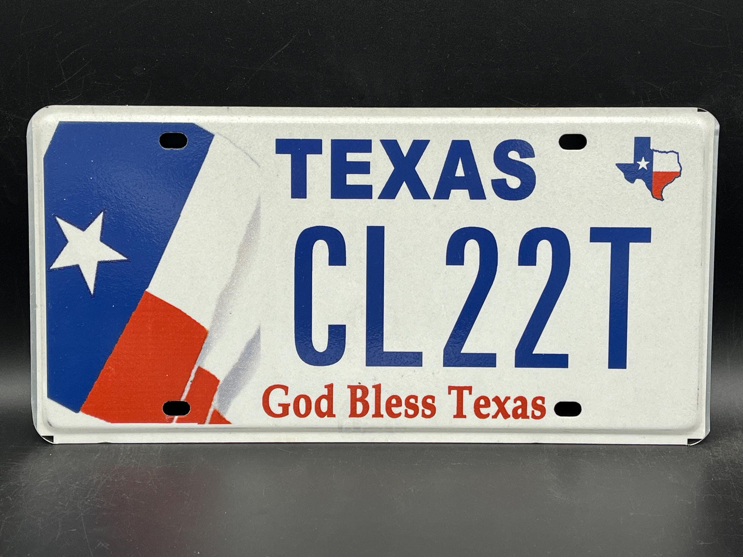 One or More - TEXAS God Bless Texas Flag Graphic License Plate