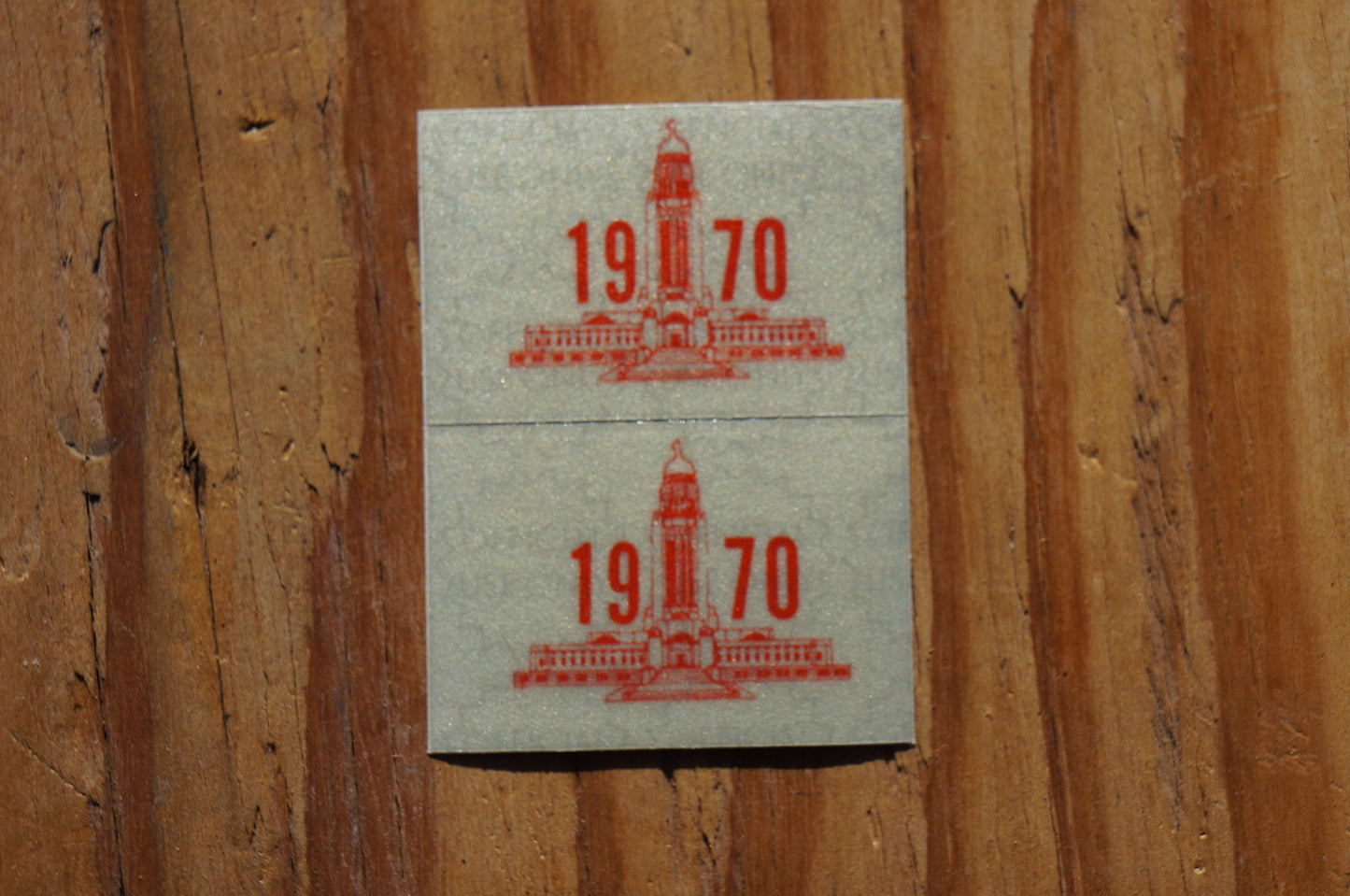 AUTHENTIC 1970 Nebraska License Plate Validation Stickers PAIR / SET - For 1969