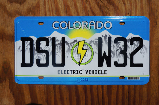 Colorado ELECTRIC VEHICLE License Plate