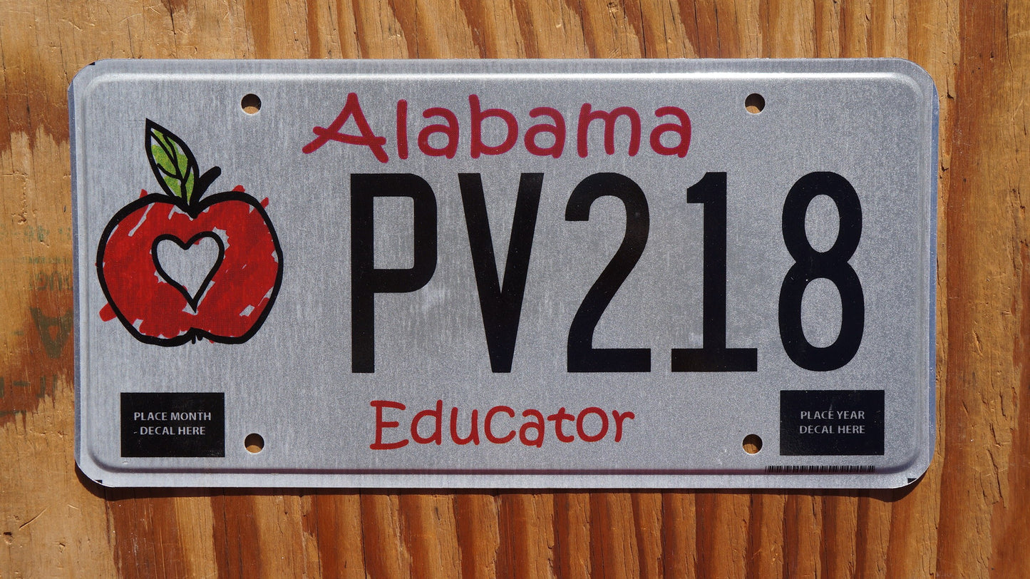 Alabama EDUCATOR APPLE License Plate