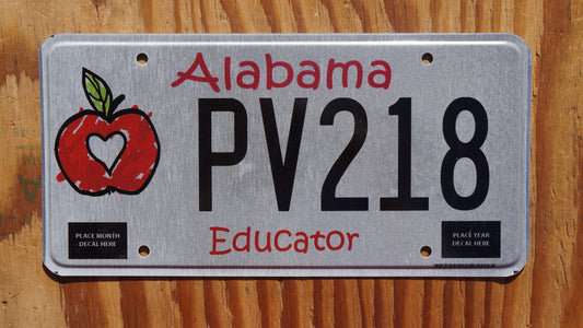 Alabama EDUCATOR APPLE License Plate