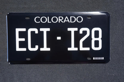 2023 Colorado NEW DESIGN Historic BLACK Blackout Flat License Plate