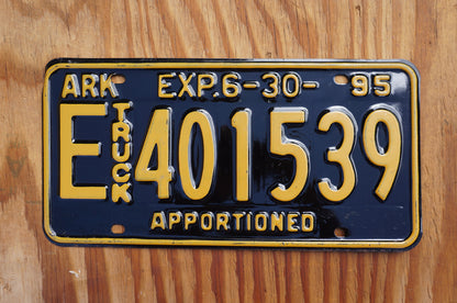 1995 Arkansas TRUCK APPORTIONED License Plate