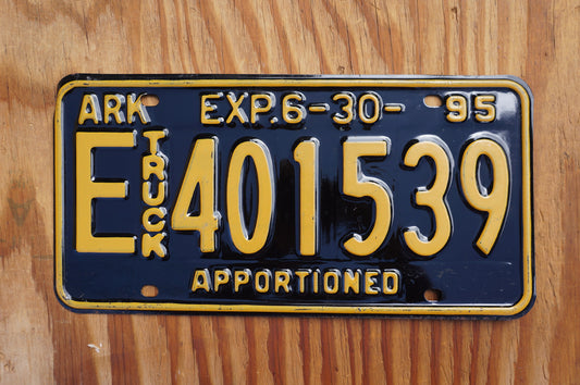 1995 Arkansas TRUCK APPORTIONED License Plate