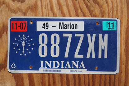 2011 Indiana Stars and Torch Graphic License Plate