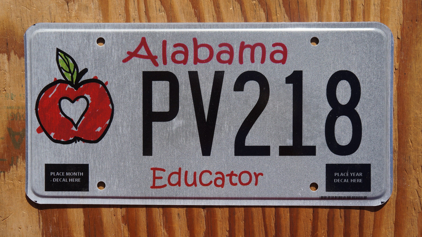 Alabama EDUCATOR APPLE License Plate
