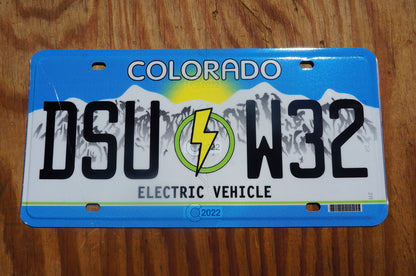 Colorado ELECTRIC VEHICLE License Plate