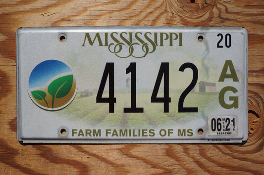 2021 Mississippi FARM FAMILIES Of MS License Plate