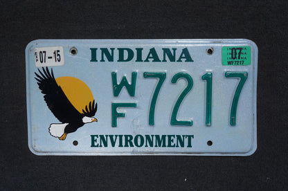 2015 Indiana ENVIRONMENT Graphic License Plate - Flying Bald Eagle Sun