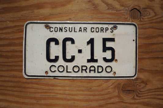 1960s Colorado CONSULAR CORPS License Plate