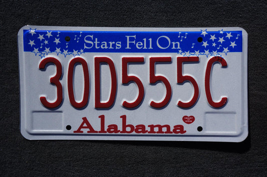 Alabama Stars Fell On Alabama License Plate #30D555C