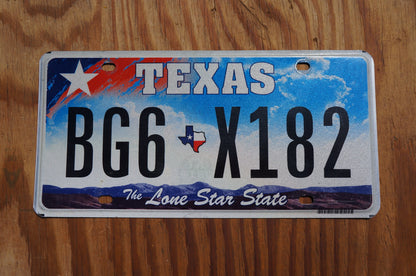 One or More - Texas License Plate Colorful Design Lone Star