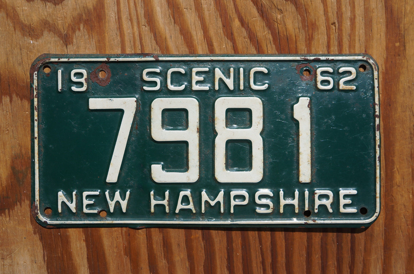 1962 SCENIC New Hampshire Vintage license plate