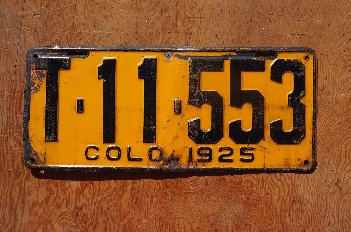 1925 Colorado TRUCK License Plate # T - 11 - 553