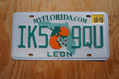 2019 Florida LEON County Twin Oranges License Plate