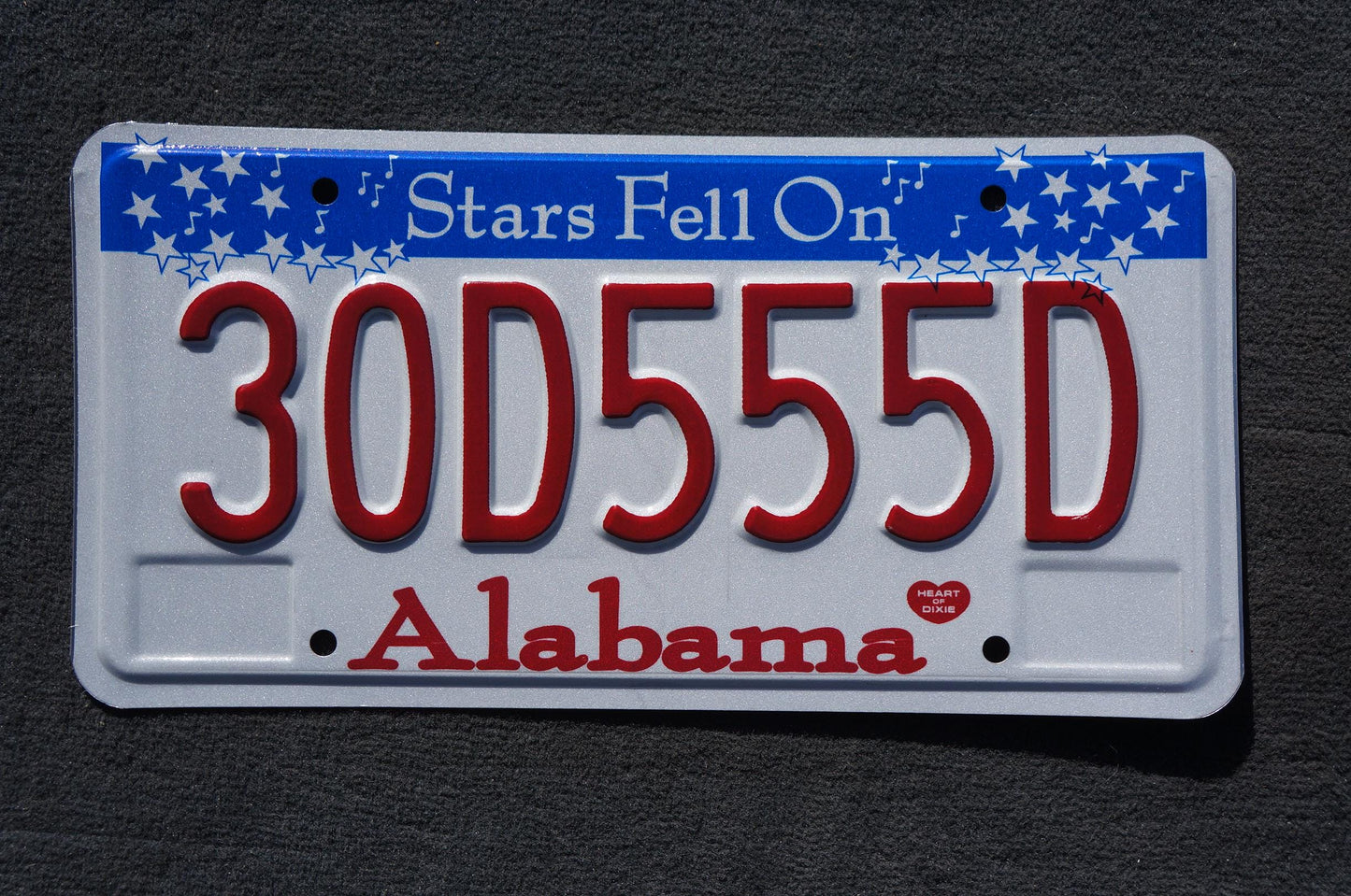 Alabama Stars Fell On Alabama License Plate #30D555D