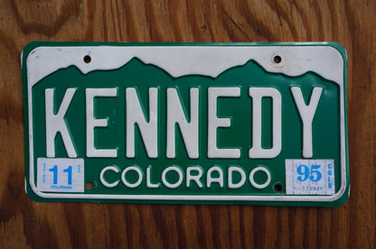 1995 Colorado KENNEDY Vanity Green Mountains License Plates
