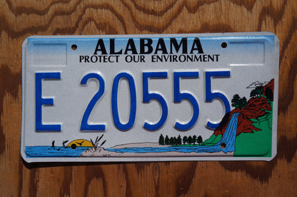 Alabama License Plate: Protect Our Environment Graphic, E20555