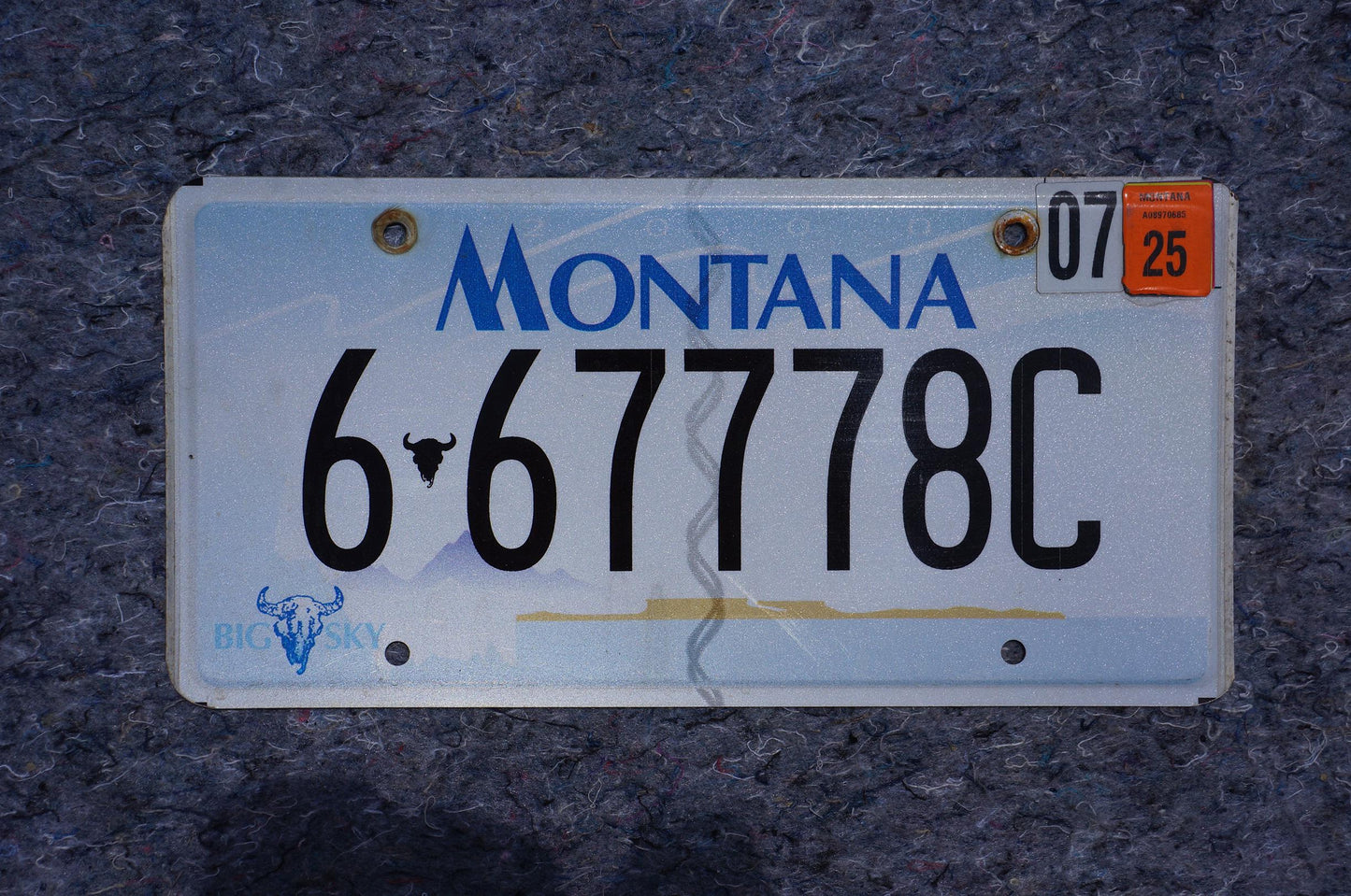 Montana License Plate # 6 - 67778C