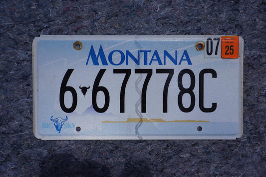 Montana License Plate # 6 - 67778C