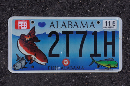 2011 Alabama FISH Graphic License Plate