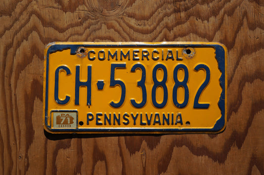 1971 Pennsylvania COMMERCIAL License Plate