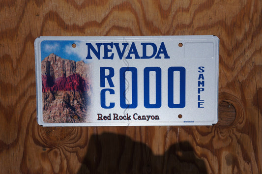 Nevada RED ROCK CANYON Sample License Plate