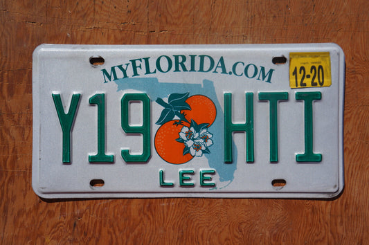 2020 Florida LEE County Twin Oranges License Plate