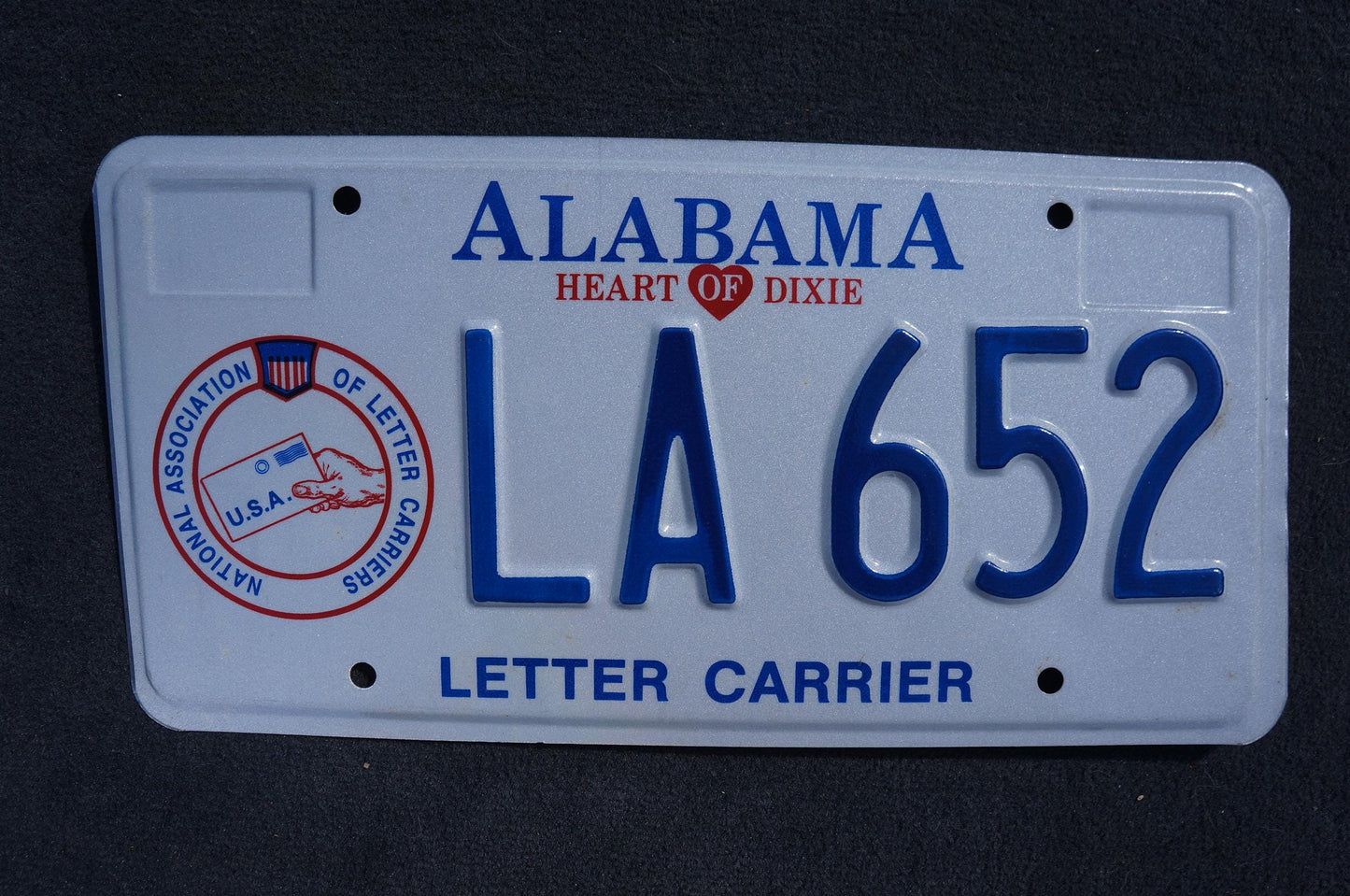 Alabama Letter Carrier Mailman Postman License Plate