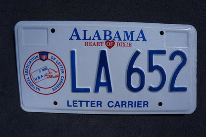 Alabama Letter Carrier Mailman Postman License Plate