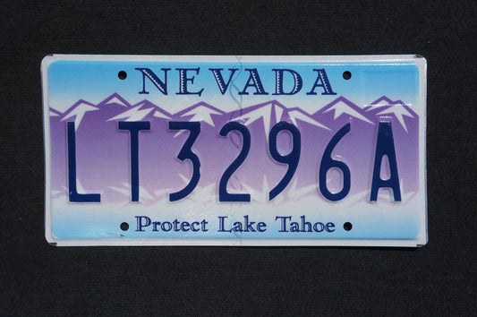 Nevada PROTECT LAKE TAHOE License Plate Purple Mountain