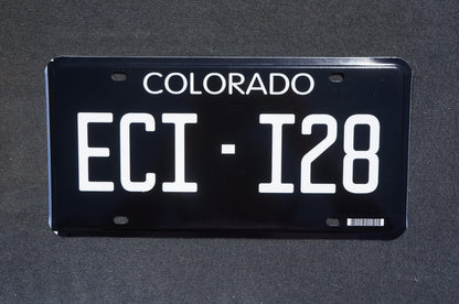 2023 Colorado NEW DESIGN Historic BLACK Blackout Flat License Plate