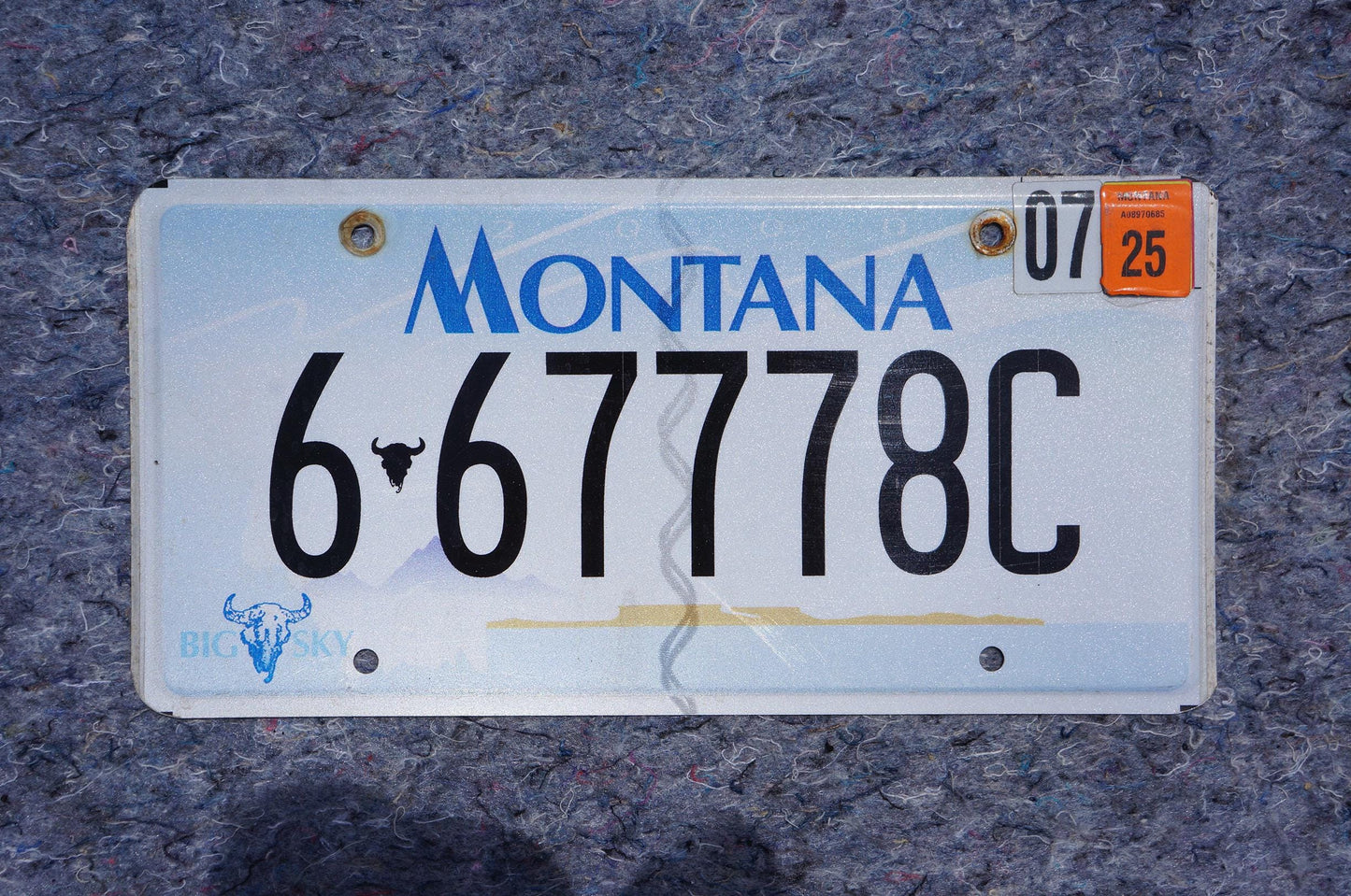 Montana License Plate # 6 - 67778C