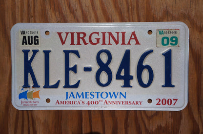 2009 Virginia JAMESTOWN 400th Anniversary License Plate