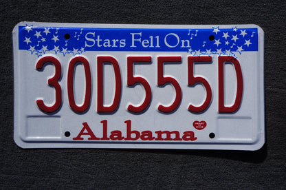 Alabama Stars Fell On Alabama License Plate #30D555D