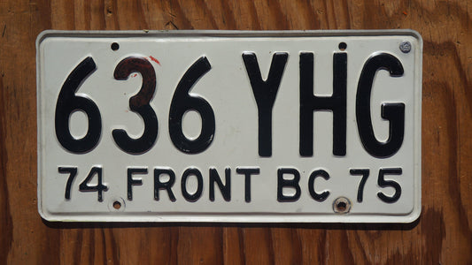 One or More - 1974 1975 Front BC Baja California Mexico License Plate