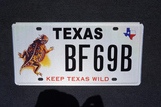 Texas License Plate LIZARD HORNY TOAD - Keep Texas Wild