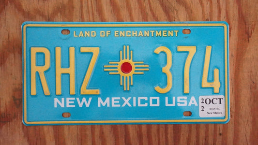 One or More - New Mexico Turquoise  Blue Aqua License Plate