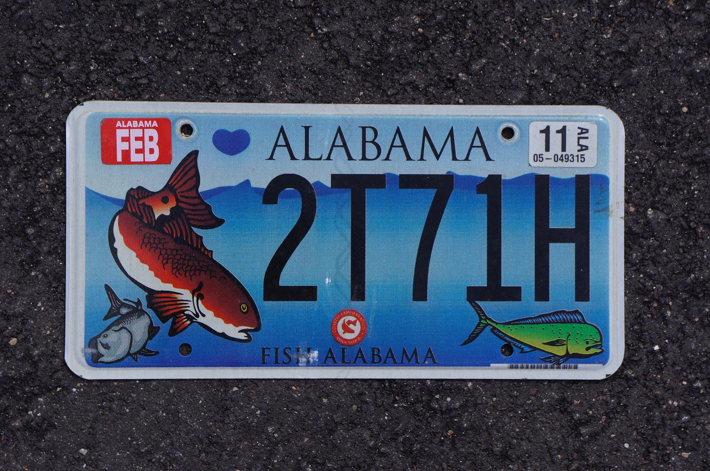 2011 Alabama FISH Graphic License Plate