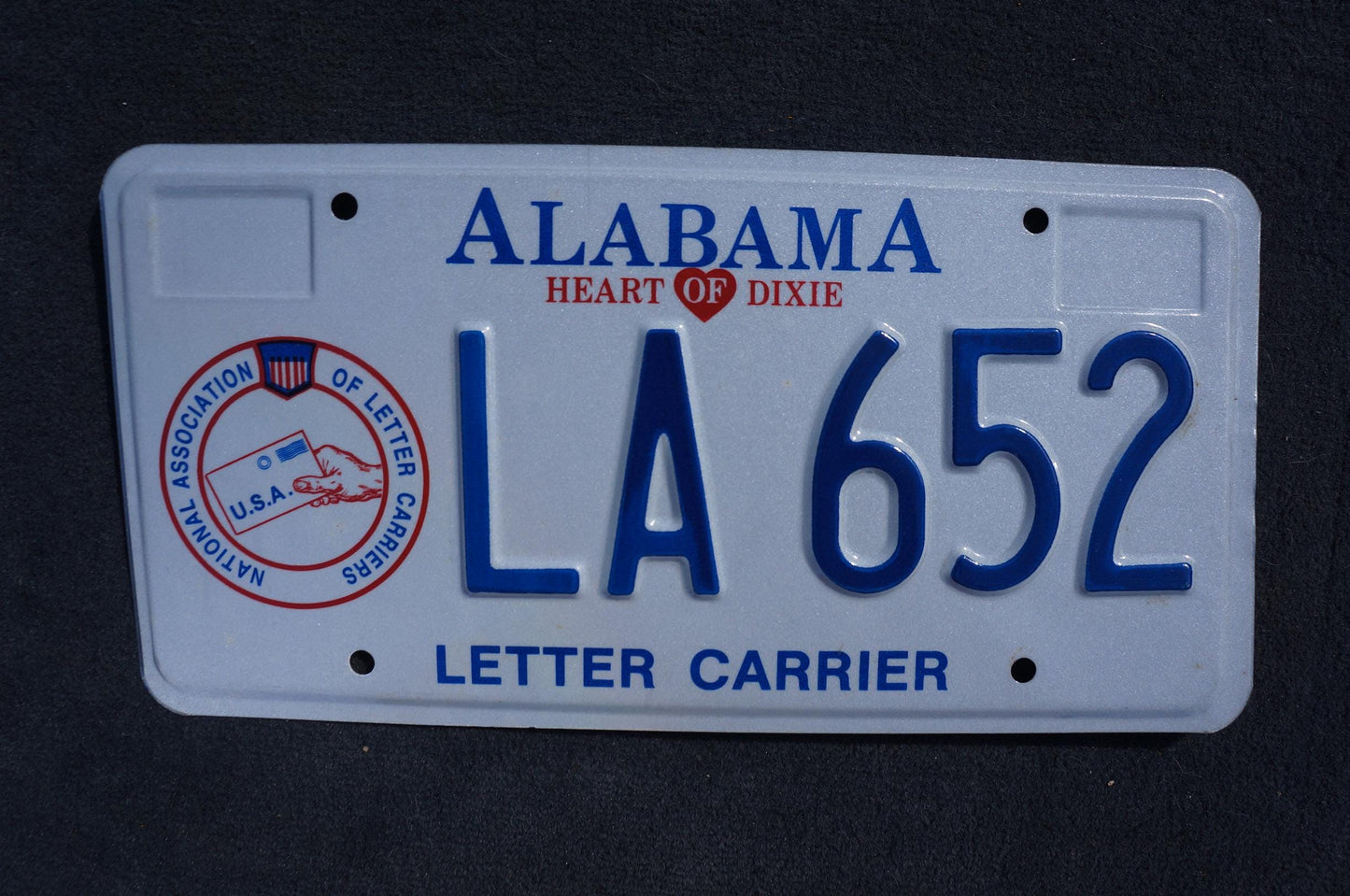 Alabama Letter Carrier Mailman Postman License Plate