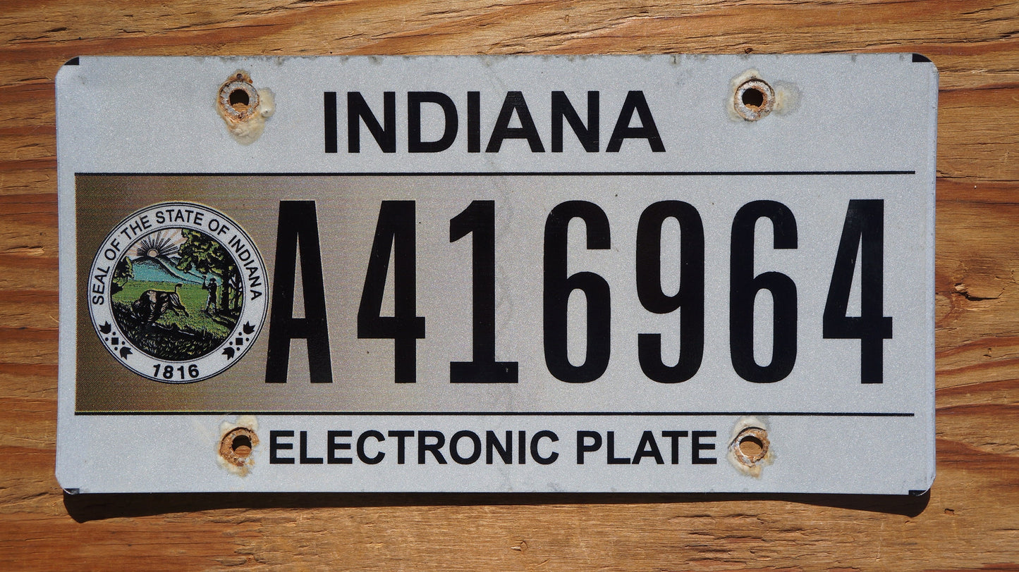 Indiana Electronic License Plate - State Seal