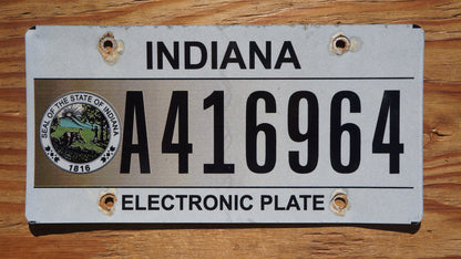 Indiana Electronic License Plate - State Seal