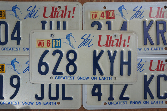 One or More - SKI UTAH! License Plate - Greatest Snow On Earth