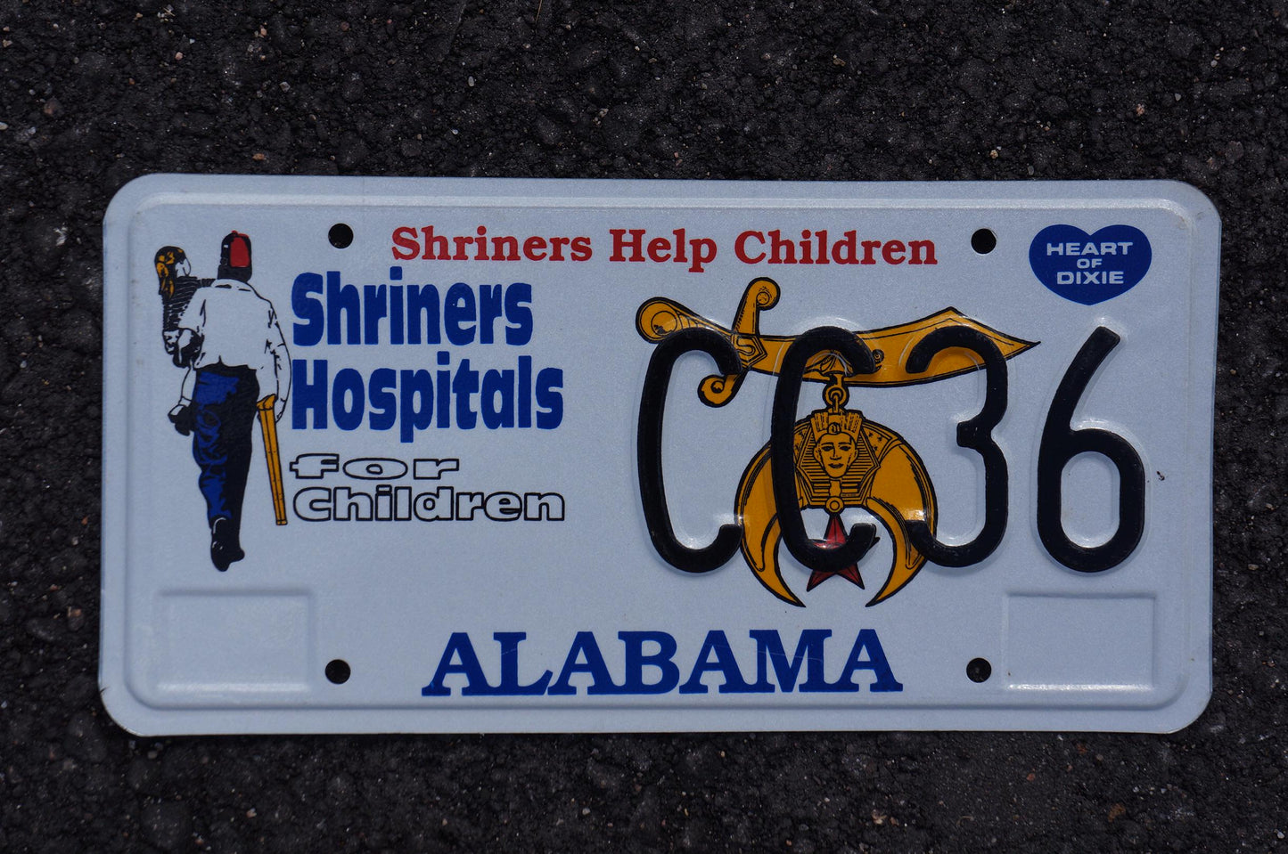 Alabama SHRINERS HOSPITALS for Children License Plate