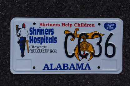 Alabama SHRINERS HOSPITALS for Children License Plate