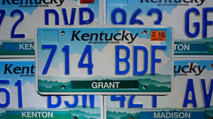 One or More - KENTUCKY Bluegrass State White Cloud Green Mountains License Plate