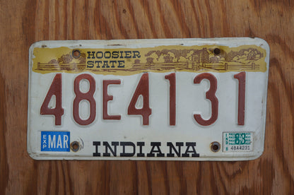 1983 Indiana Graphic License Plate Hooster State
